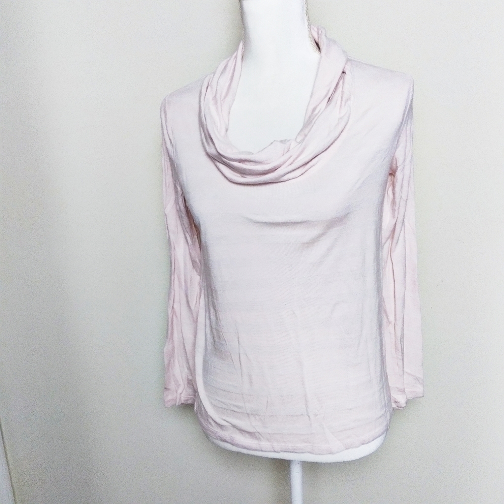 Lord & Taylor Striped Cowl Neck Long Sleeve Top